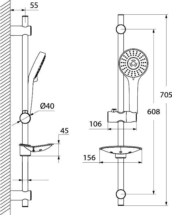 Душевой гарнитур Iddis   AQU3F00I16 - 1