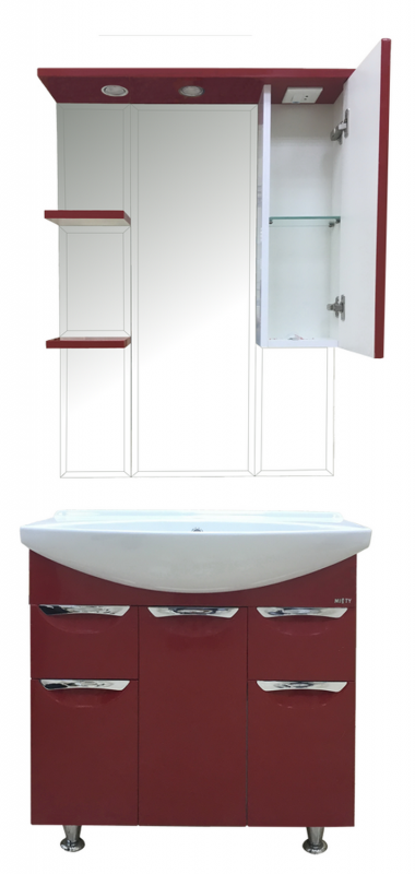 Зеркало Misty Жасмин 75 с подсветкой, красная плёнка R П-Жас02075-042СвП - 2