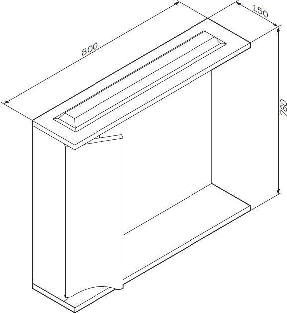 Зеркало-шкаф AM.PM Like 80 L, белый глянец M80MPL0801WG - 8