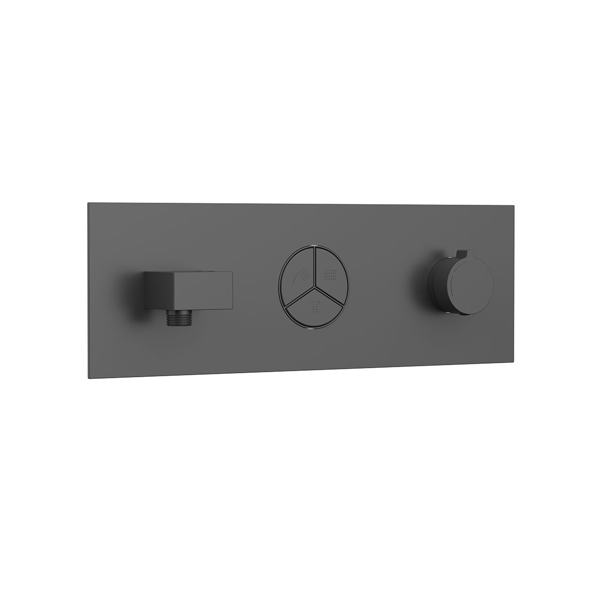 Душевой комплект Vincea Inspire с термостатом темный хром VSFW-432TI2GM - 9