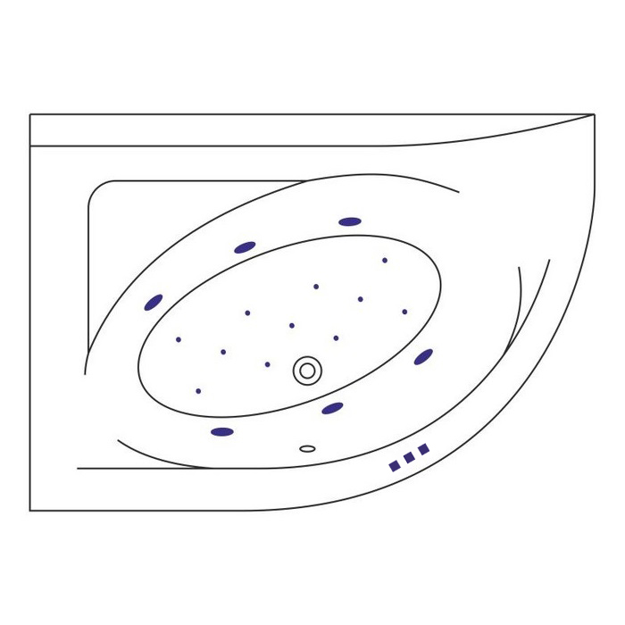 Ванна акриловая Excellent Aquaria Relax 150x100 L с гидромассажем белый - бронза WAEX.ARL15.RELAX.BR - 5