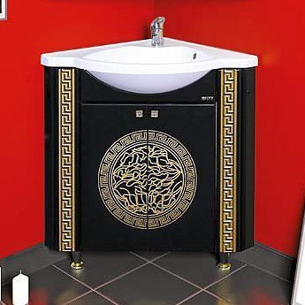 Тумба для комплекта Misty Olimpia Lux 60 угловая, черная патина Л-Олл01060-023Уг - 3