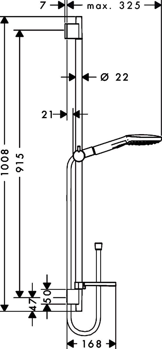 Душевой гарнитур Hansgrohe Raindance Select E 120 26621400 - 9