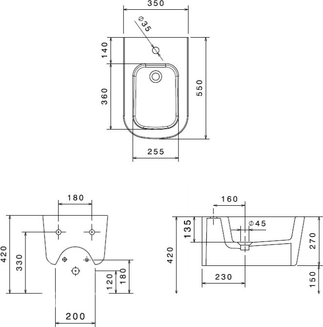Биде подвесное Galassia Meg11  5412 - 5