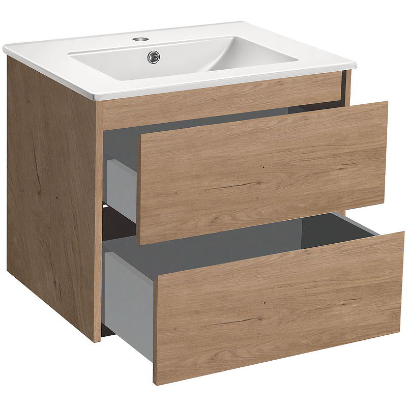 Тумба с раковиной Vincea Gio 60 светлое дерево - 1