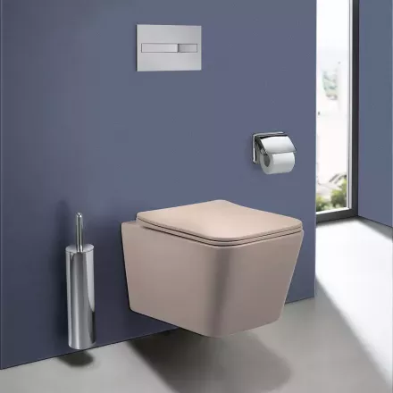 Подвесной унитаз Vincea Q-Line бежевый матовый с сиденьем микролифт VT1-12MC - 1