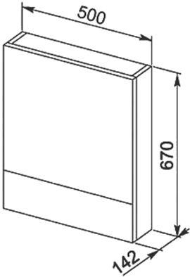 Зеркало-шкаф Aquanet Нота 50 камерино белый 175670 - 4
