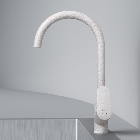 Смеситель AM.PM Like для кухонной мойки, белый камень F8007133 - 2
