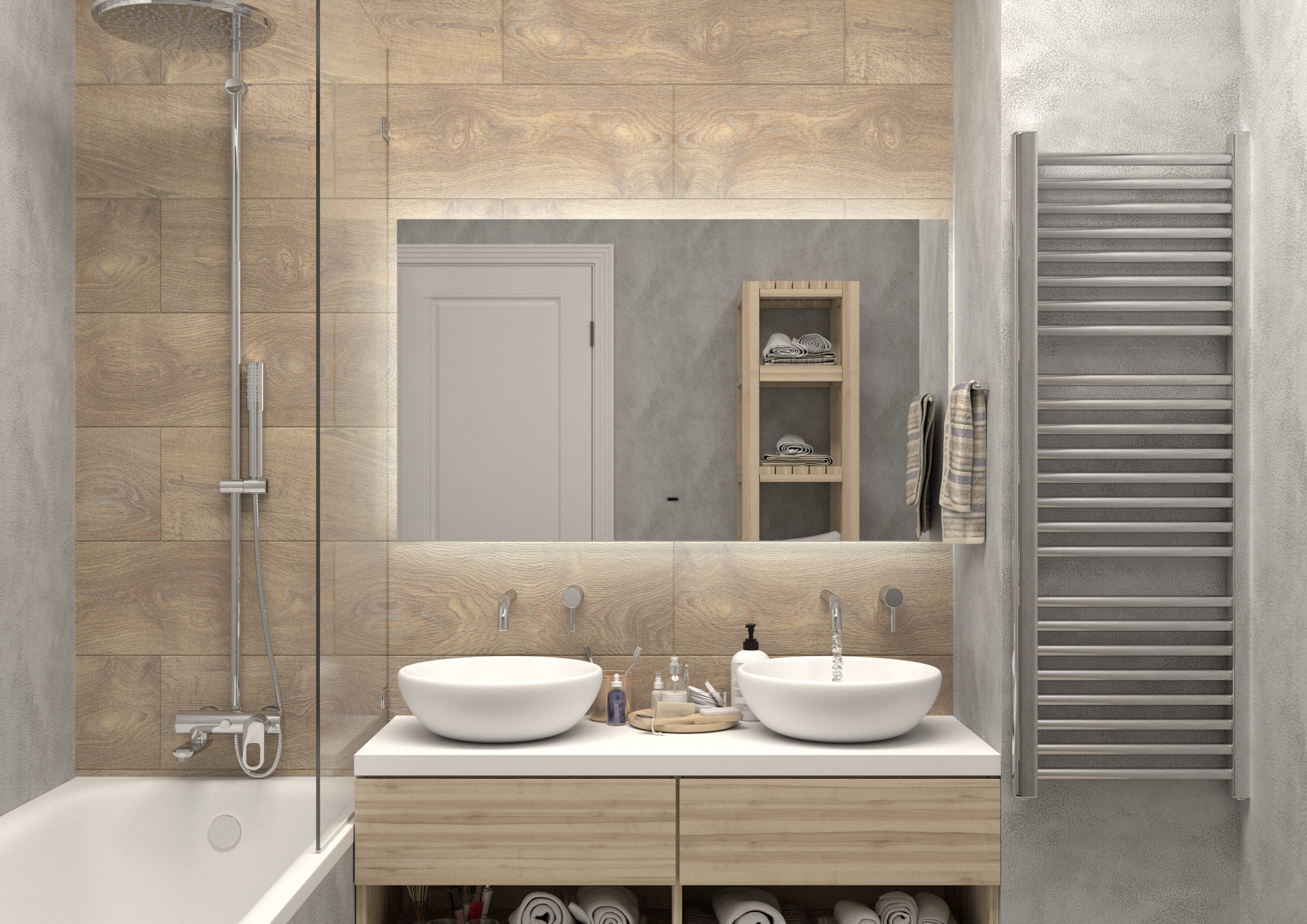 Зеркало DIWO Элиста 120 с подсветкой, прямоугольное, в стиле лофт, инфракрасное управление ЗЛП1745 - 5