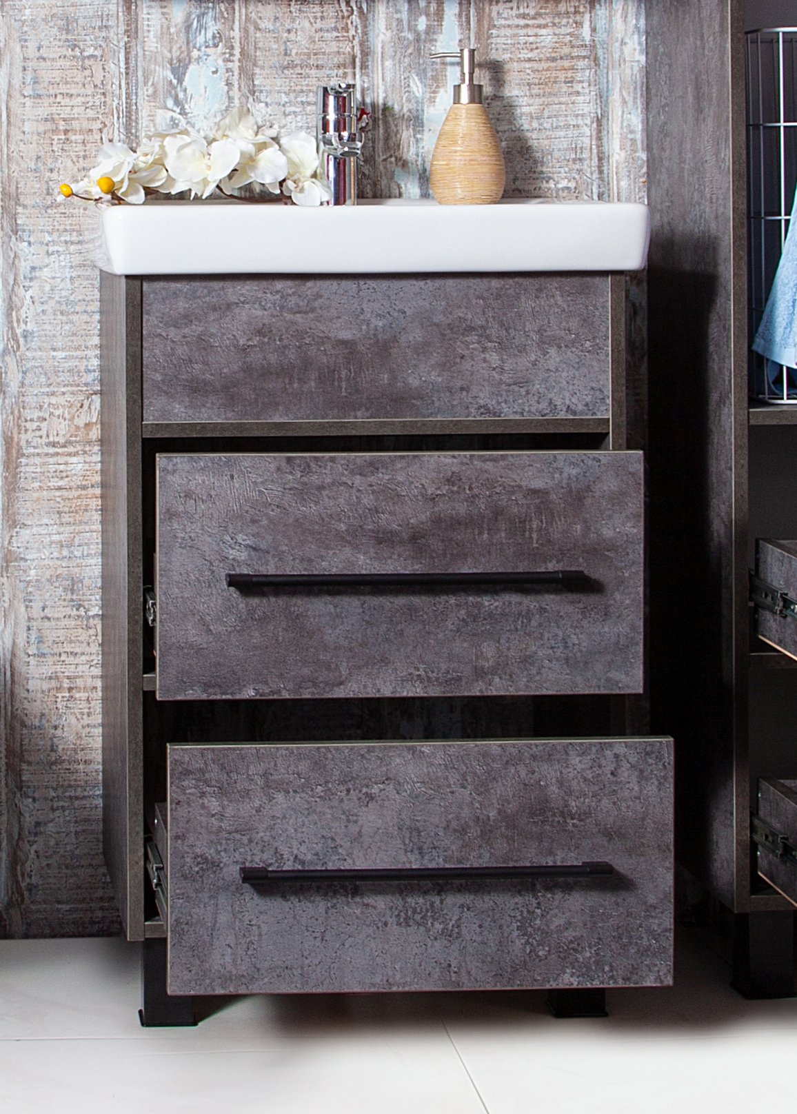 Тумба для комплекта Бриклаер Чили 60 цемент 4627125415210 - 2