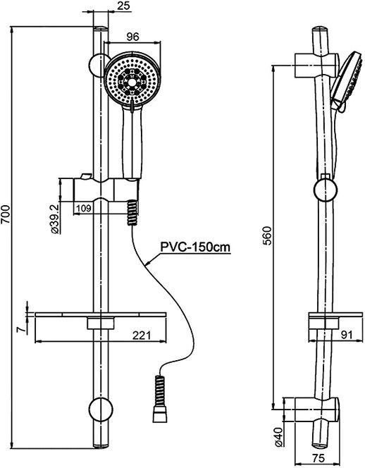 Душевой комплект Paini Palermo PACRKIT3 3 в 1 - 3