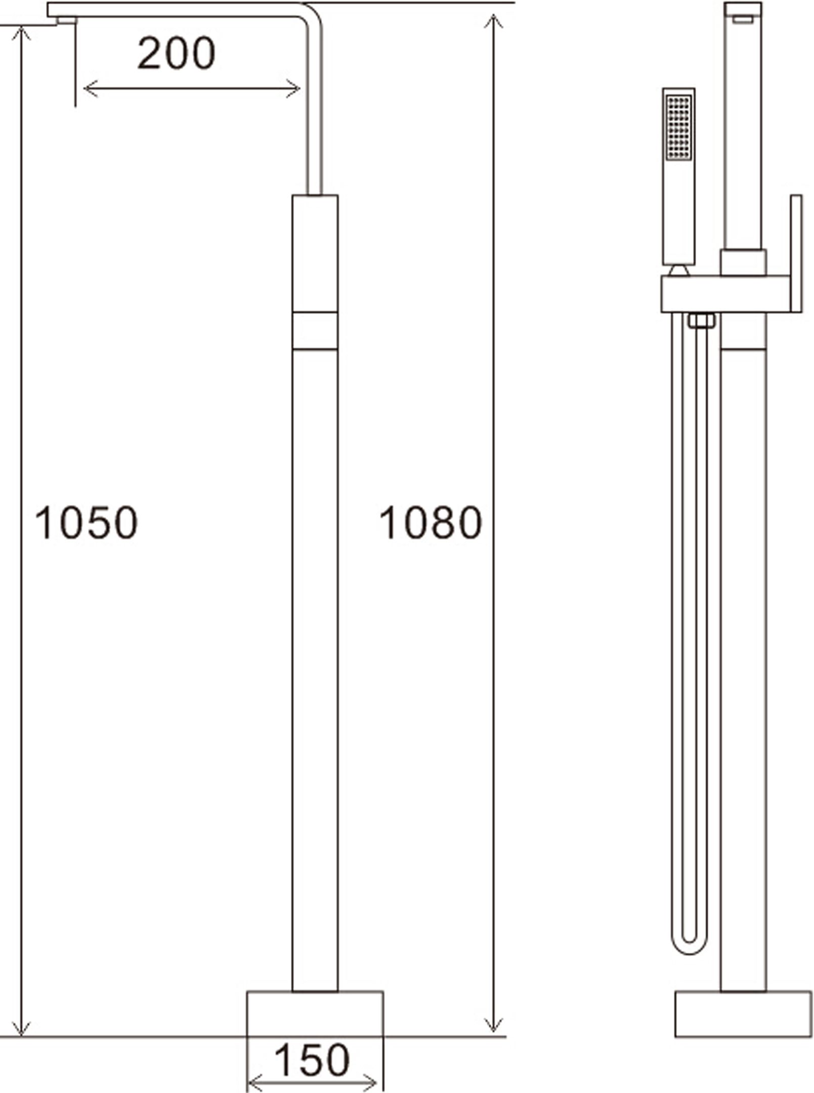 Смеситель Swedbe Spira 4005 напольный - 1