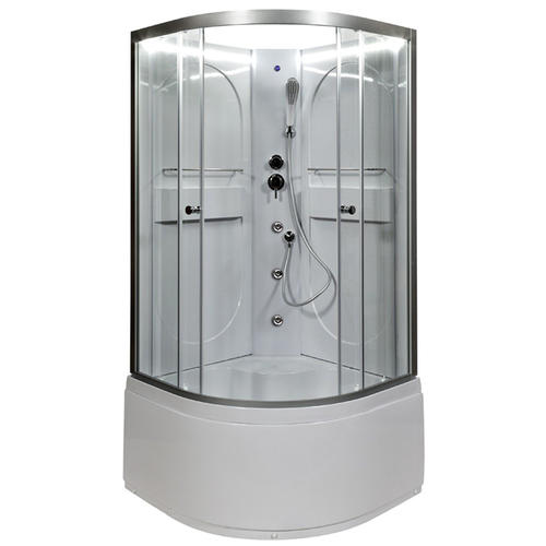 Душевая кабина Deto L 80х80 с гидромассажем, хром  L680NLED+GM - 1