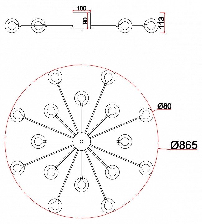 Потолочная люстра Freya Celebrity FR5242CL-16BS1 - 2