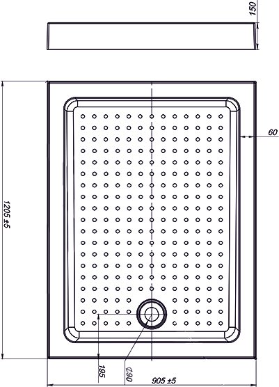 Поддон для душа Vincea VST-3AR-9012 120x90 - 1