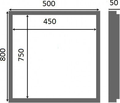 Люк настенный Люкер AL-KR 80x50 - 11