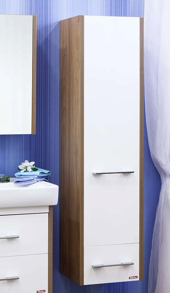 Шкаф-пенал Sanflor Ларго 2 вяз швейцарский, белый R Н0000000518 - 1