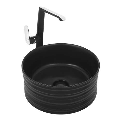 Раковина накладная Weltwasser WW ELBACH 3272 MB 40.5 матовый черный  10000004559 - 0