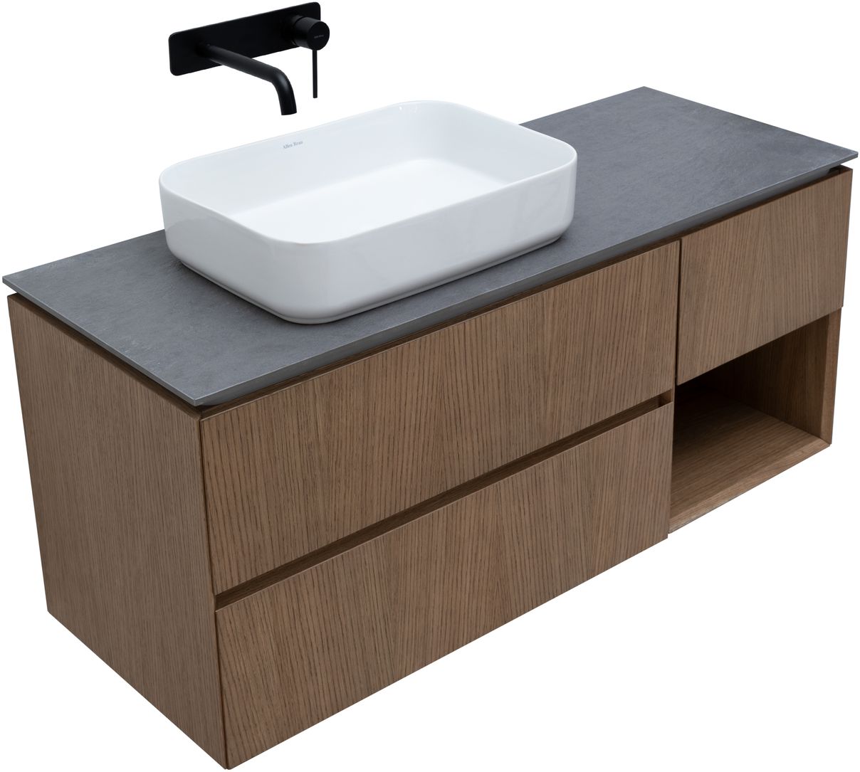 Тумба под раковину Allen Brau Infinity 120 L темное дерево 1.21005.NO - 3