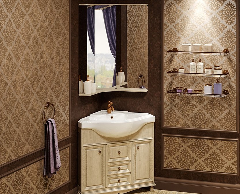 Мебельная раковина Бриклаер Kirovit Классик угловая 4640021063071 - 1