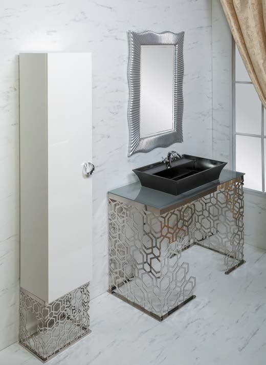 Консоль под раковину Armadi Art Aura 110 хром  891-CR - 3