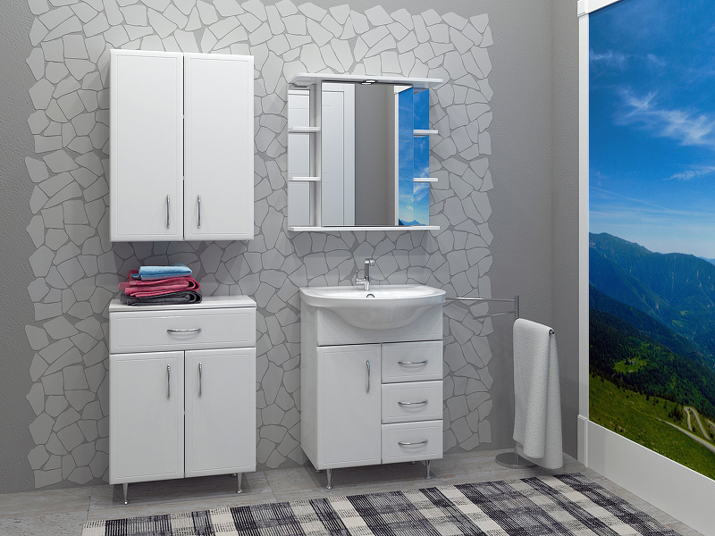 Шкаф подвесной Stella Polar Концепт 48 белый SP-00000139 - 3