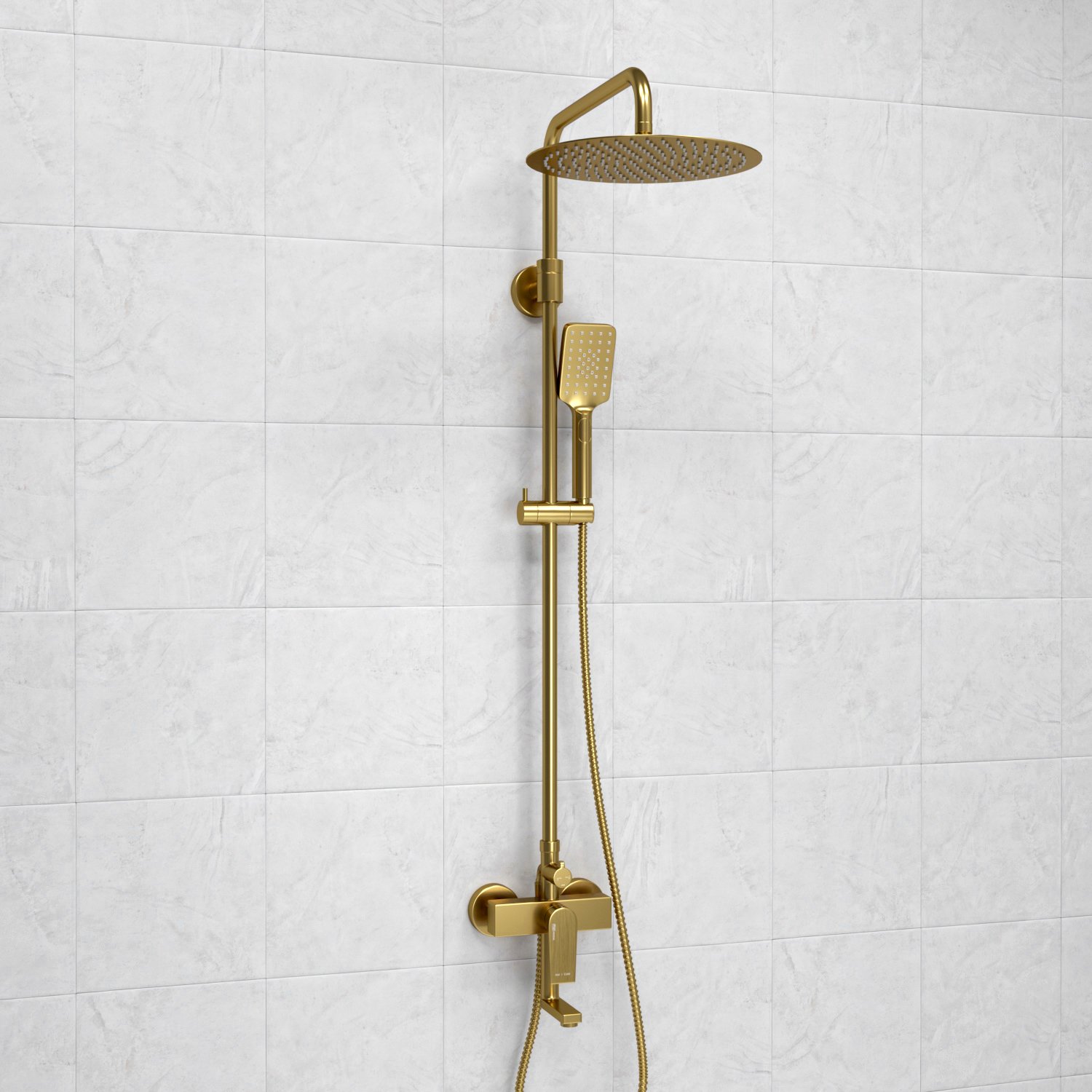 Душевая система WasserKraft 30 золото брашированное A155.262.201.BG - 1