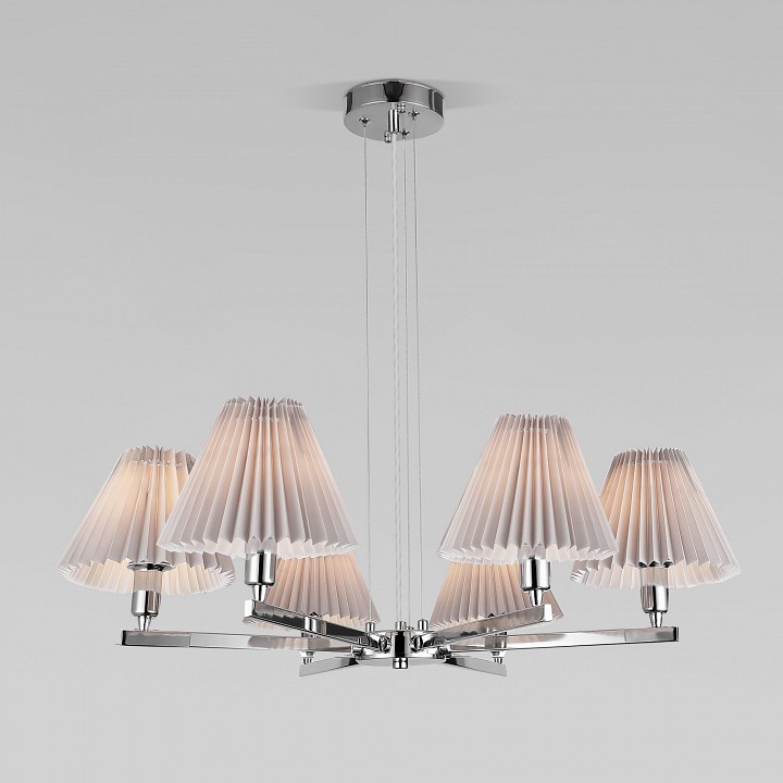 Подвесная люстра Eurosvet Peony 60136/6 хром/серый - 1