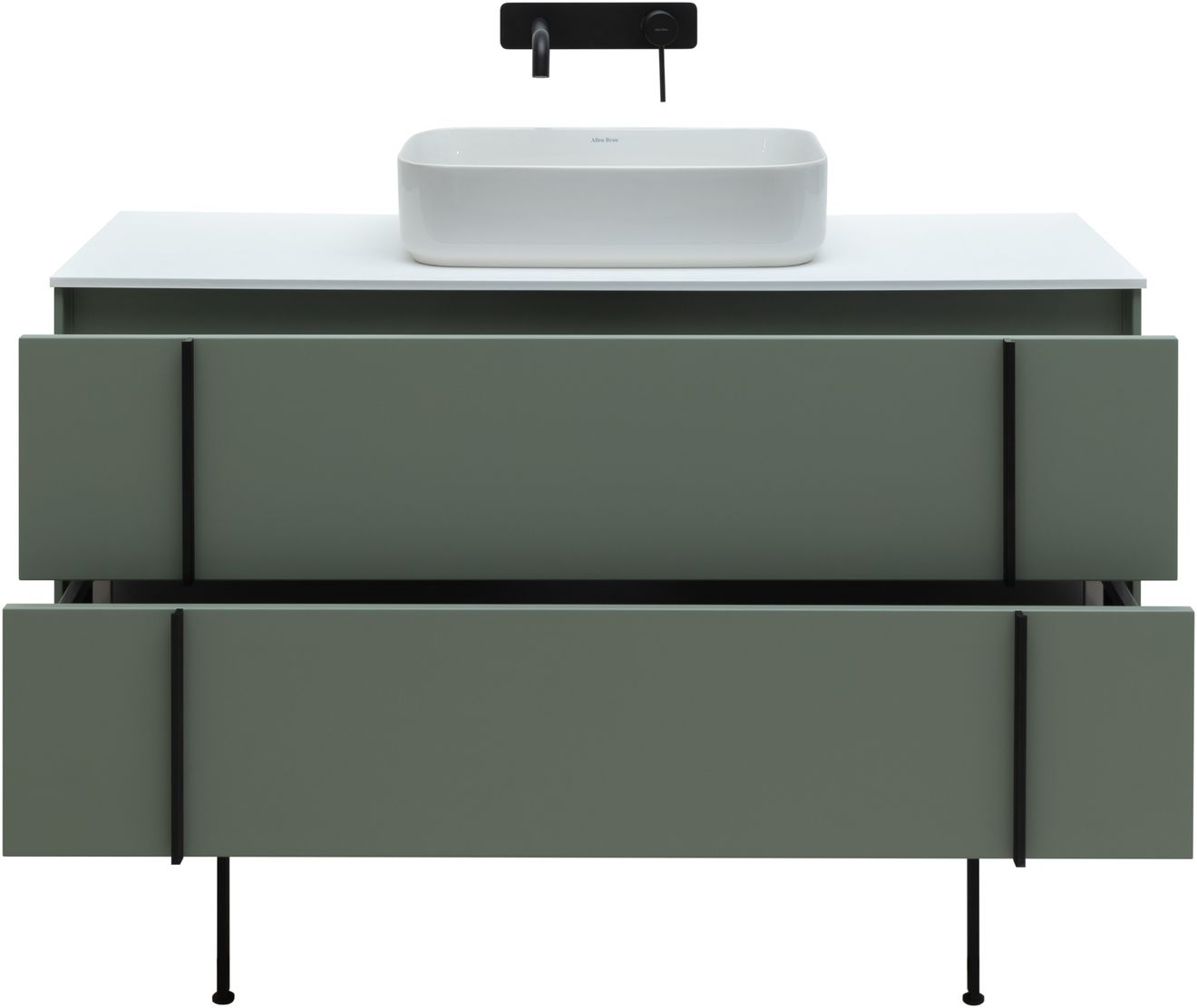 Тумба под раковину Allen Brau Reality 120 серо - зеленый матовый 1.32008.CGM - 7