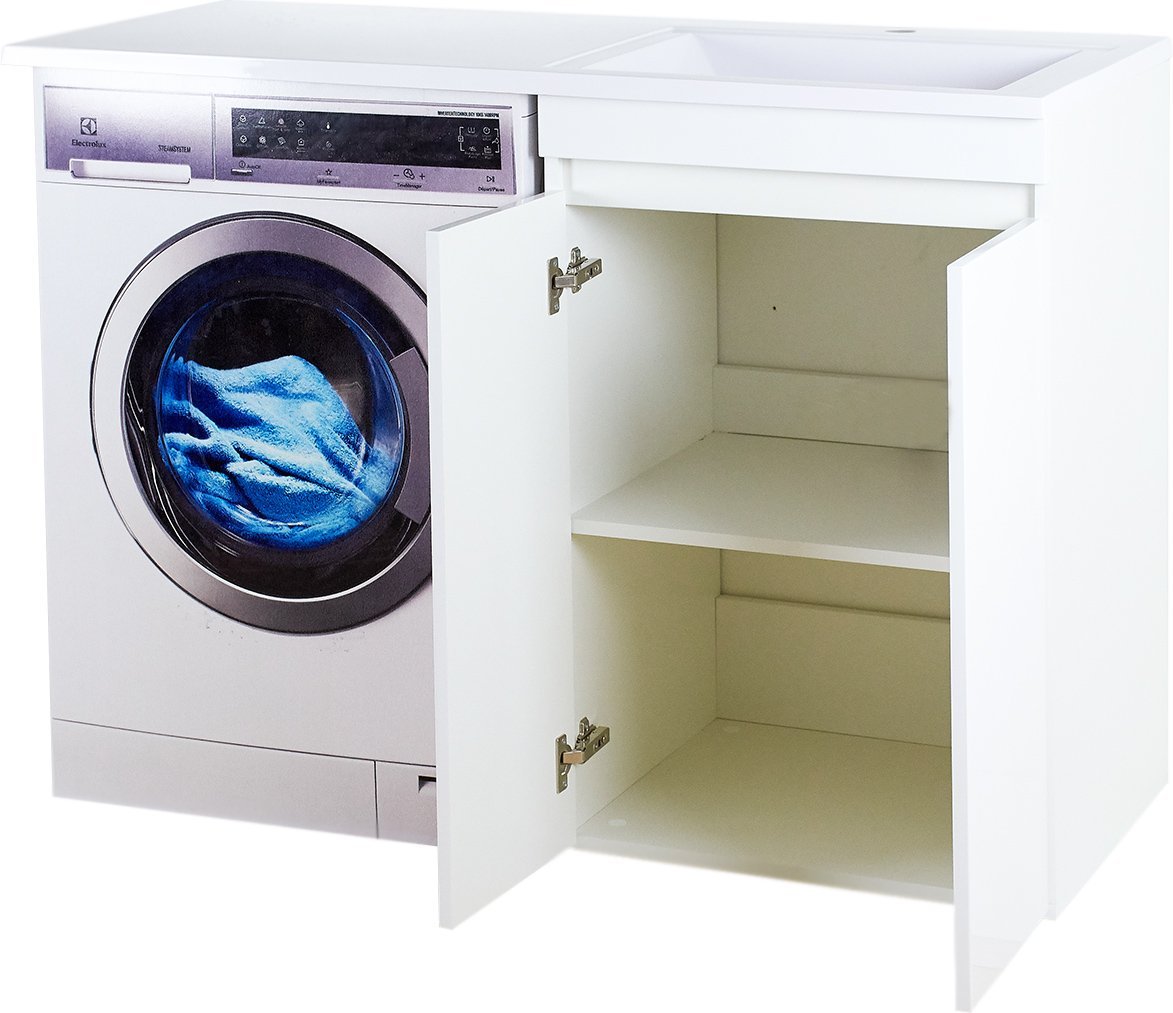 Тумба с раковиной Misty Фостер 55 под стиральную машину белый - 5
