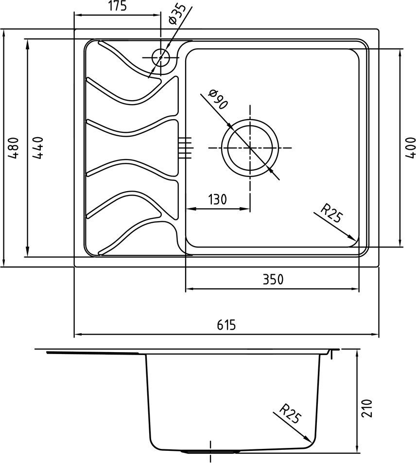 Мойка кухонная Iddis Reeva REE61SRi77 - 1