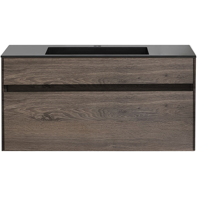 Тумба под раковину Vincea Luka 100 1 ящик темное дерево VMC-2C100RO - 1