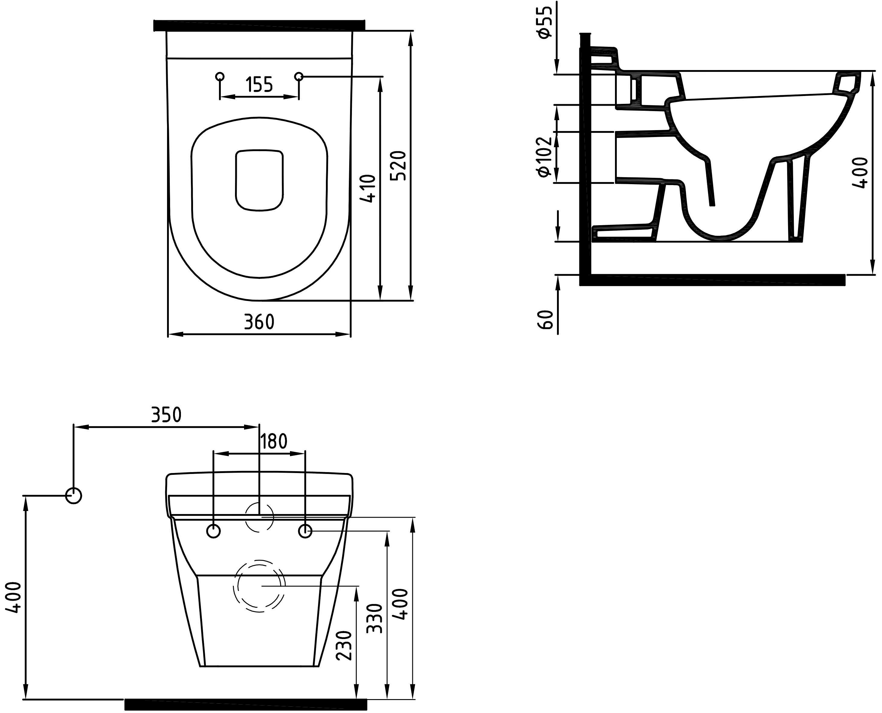 Унитаз подвесной Bien Orion ORKA052AMVP0W3000 - 2