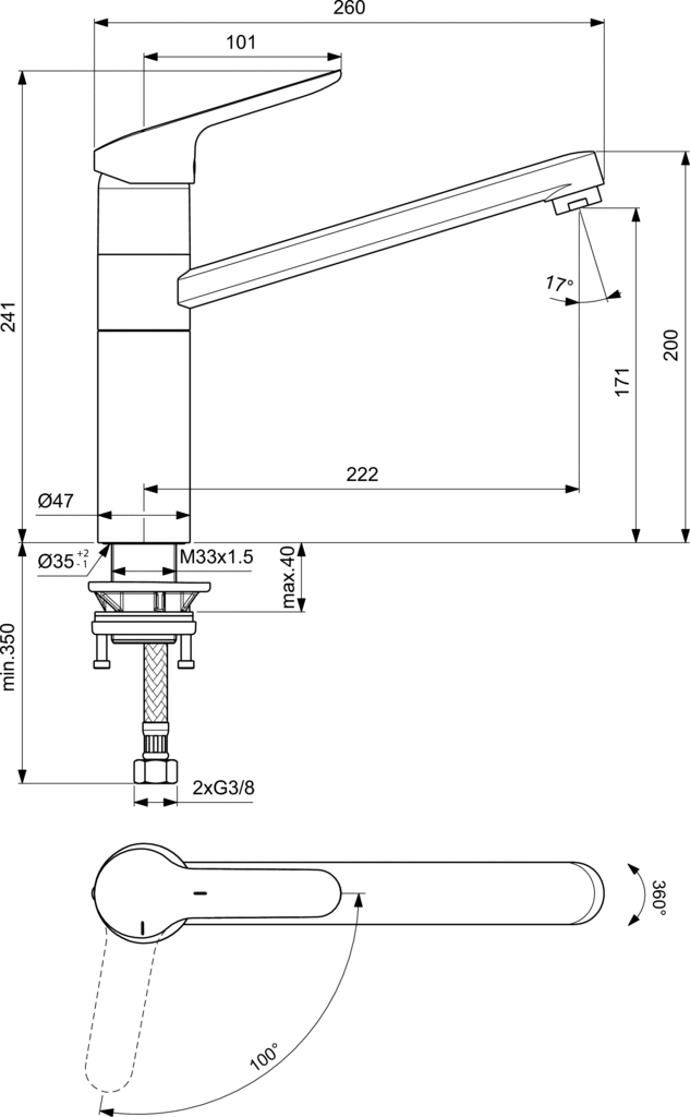Смеситель для кухни Ideal Standard Ceraflex хром BC135AA - 2