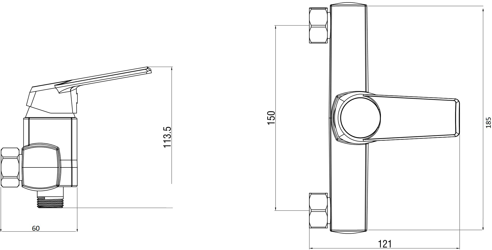 Смеситель для душа DIWO Смоленск SM-06cr - 5