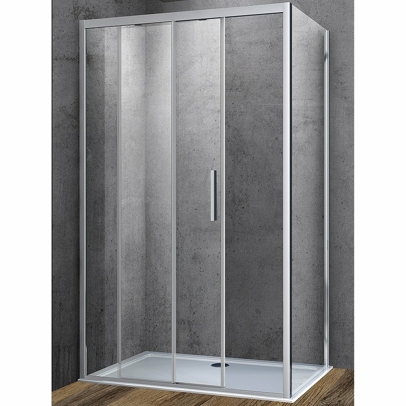 Душевой уголок Vincea Soft 100х100 хром стекло прозрачное VSR-3SO1010CL - 0