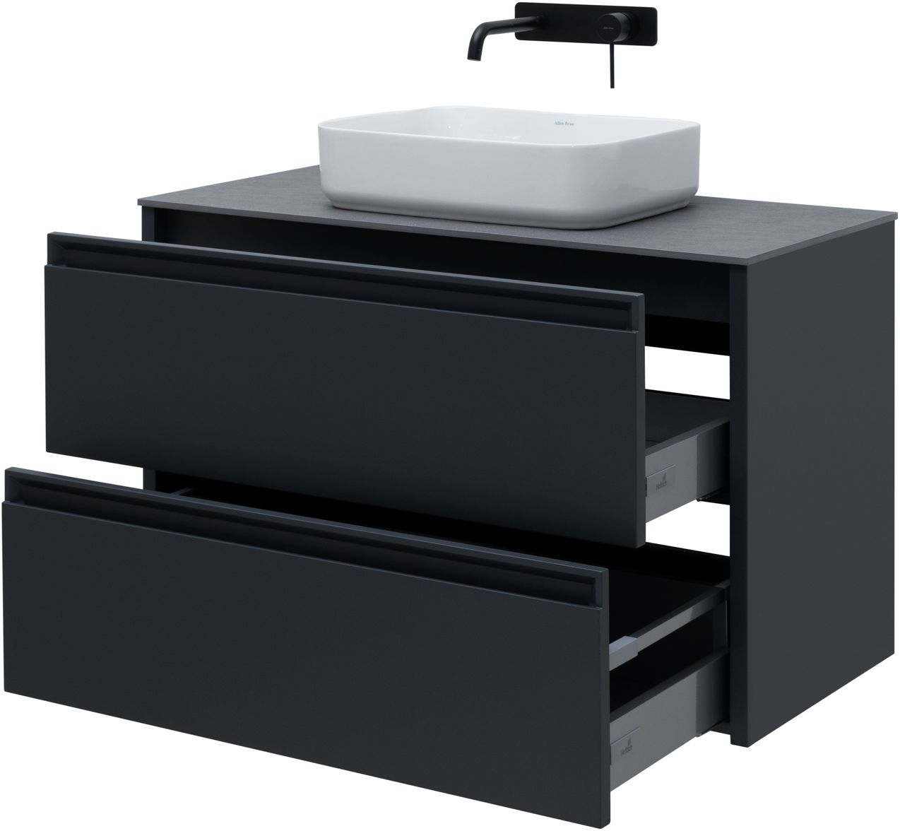 Тумба под раковину Allen Brau Fantasy 100 черный матовый 1.11003.AM - 3