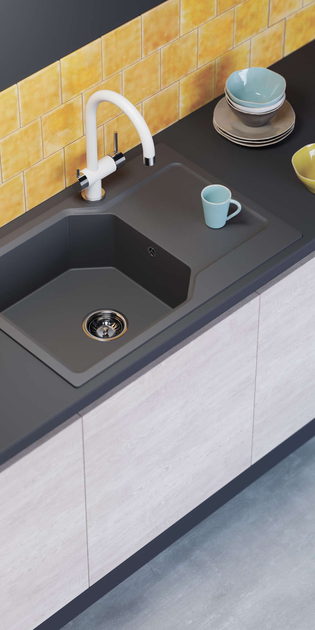 Мойка кухонная Omoikiri Yonaka 78-LB-GR leningrad grey 4993339 - 1