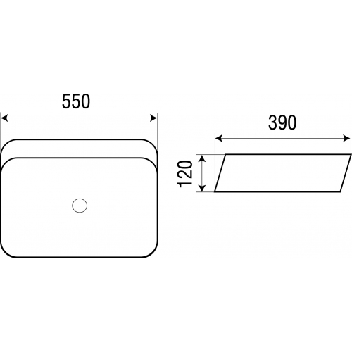 Раковина накладная Weltwasser WW ELBACH 2243 55 белый  10000003831 - 1