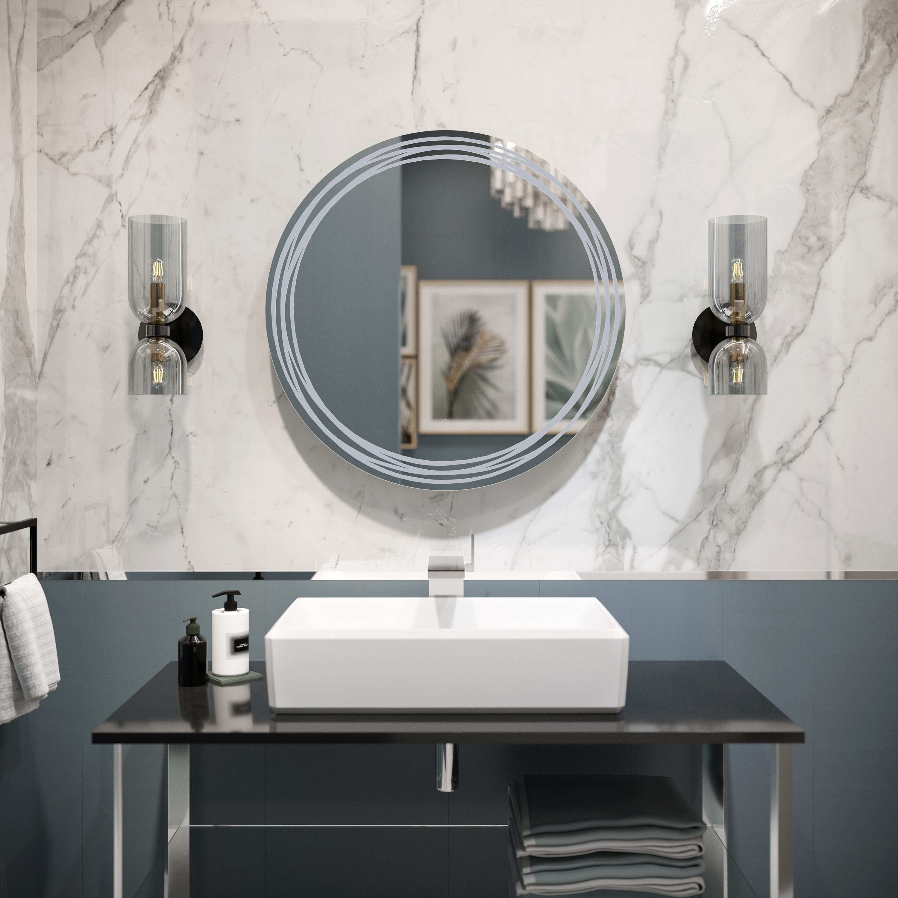 Зеркало круглое DIWO Муром 77 с подсветкой ЗЛП1715 - 2