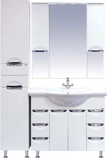 Шкаф-пенал Misty Жасмин 35 L белая эмаль П-Жас05035-011Л - 3