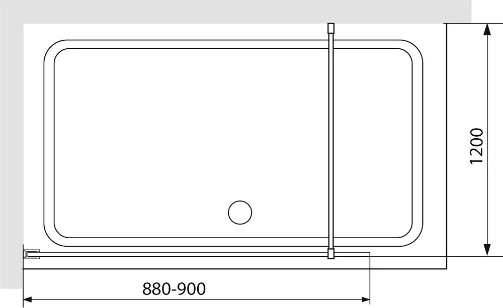 Душевая перегородка  RGW Walk In WA-12G 90x195 профиль золото стекло прозрачное 32101290-16 - 3