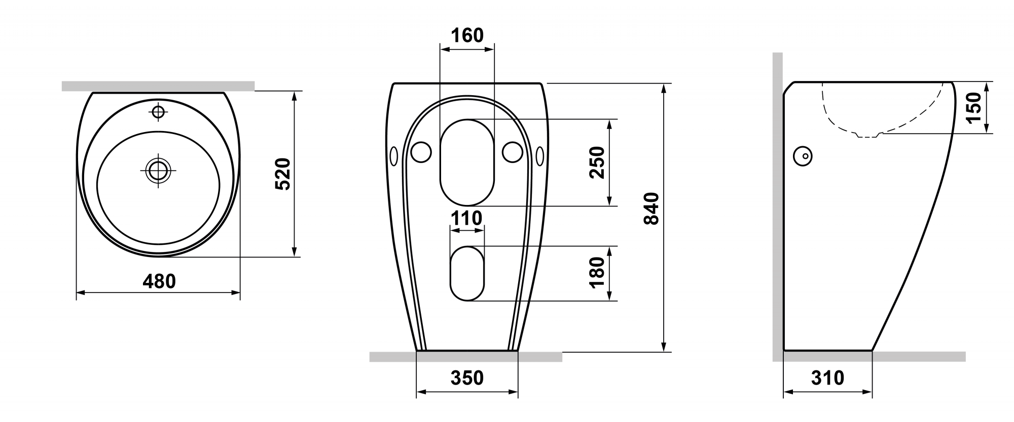 Раковина напольная Laguraty ok0001 OK-0001 - 6