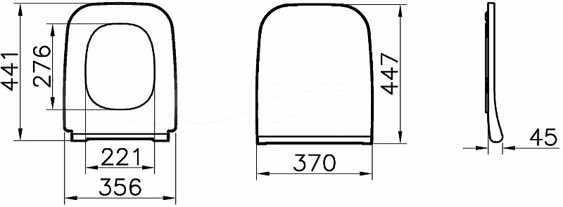 Сиденье для унитаза Vitra Shift белое с микролифтом 191-003-009 - 2