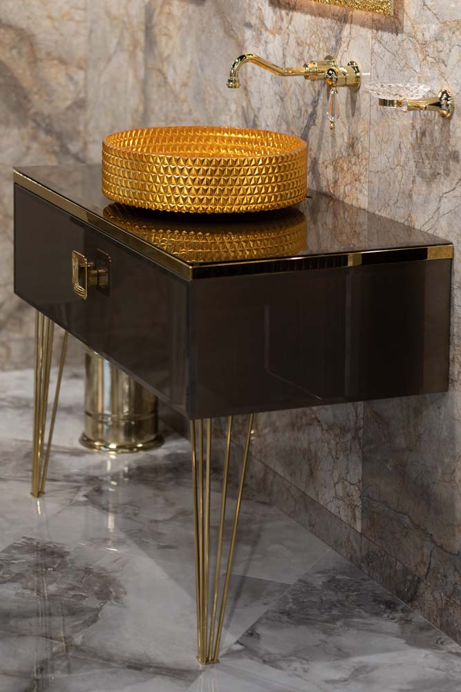 Столешница под раковину Armadi Art Lucido 80 коричневый 853-080-BB - 1