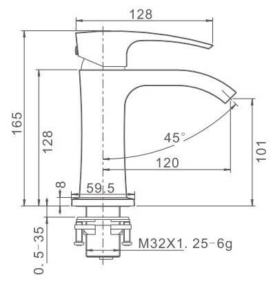 Смеситель для раковины Gappo черный матовый G1007-6 - 4