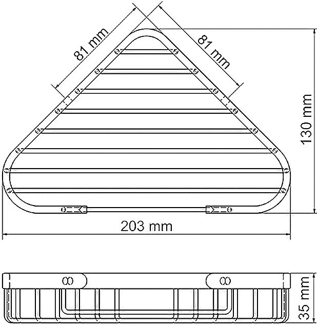 Полка Wasserkraft K-733BLACK угловая - 3