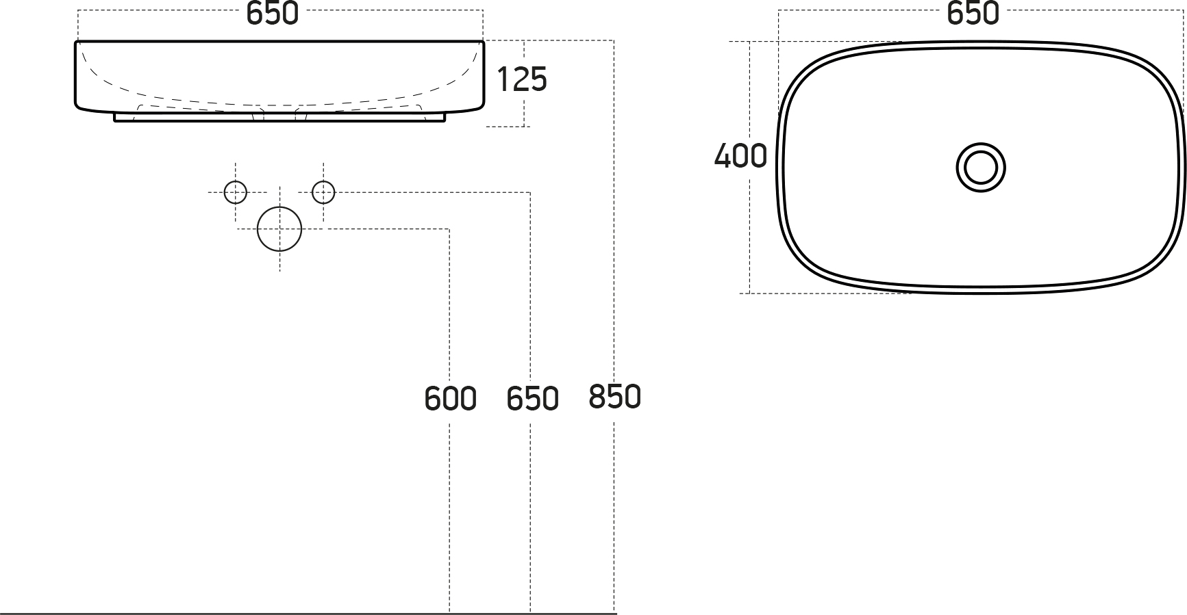 Раковина STWORKI накладная 65 3064-110 черная матовая - 4