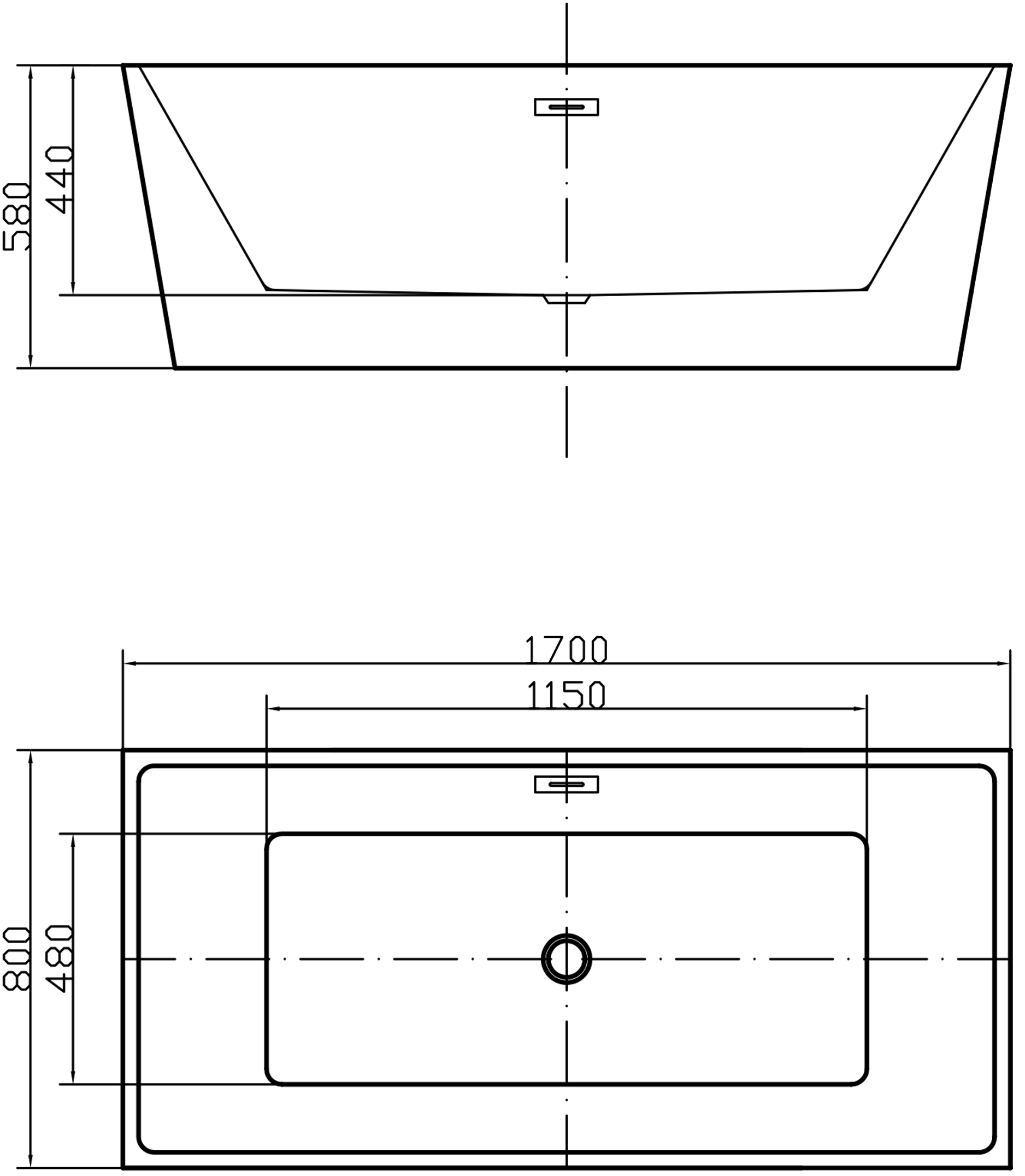 Акриловая ванна Swedbe Vita 8826 - 3