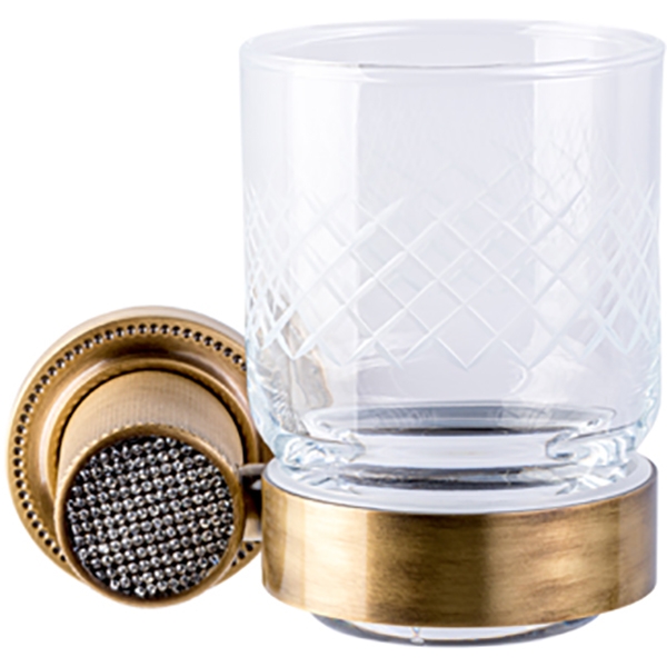Стакан для зубных щеток настольный Boheme Royal Cristal бронза 10924-BR-B - 0
